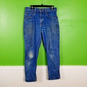 Carhartt Men's Relaxed Fit Cotton Work Denim Distressed Jeans Size 32X30